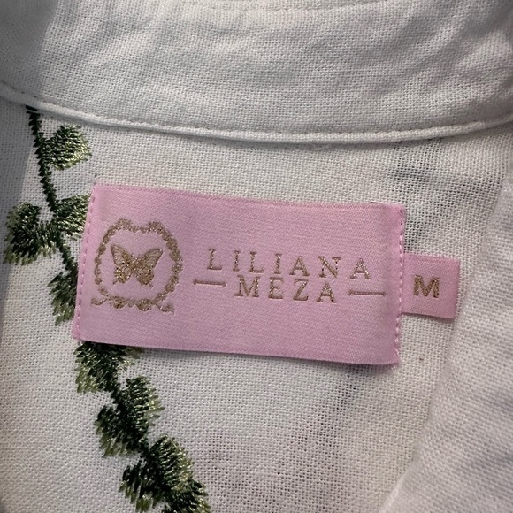 Liliana Garden Floral Long Dress Buttoned Down Size Medium - Picture 9 of 9